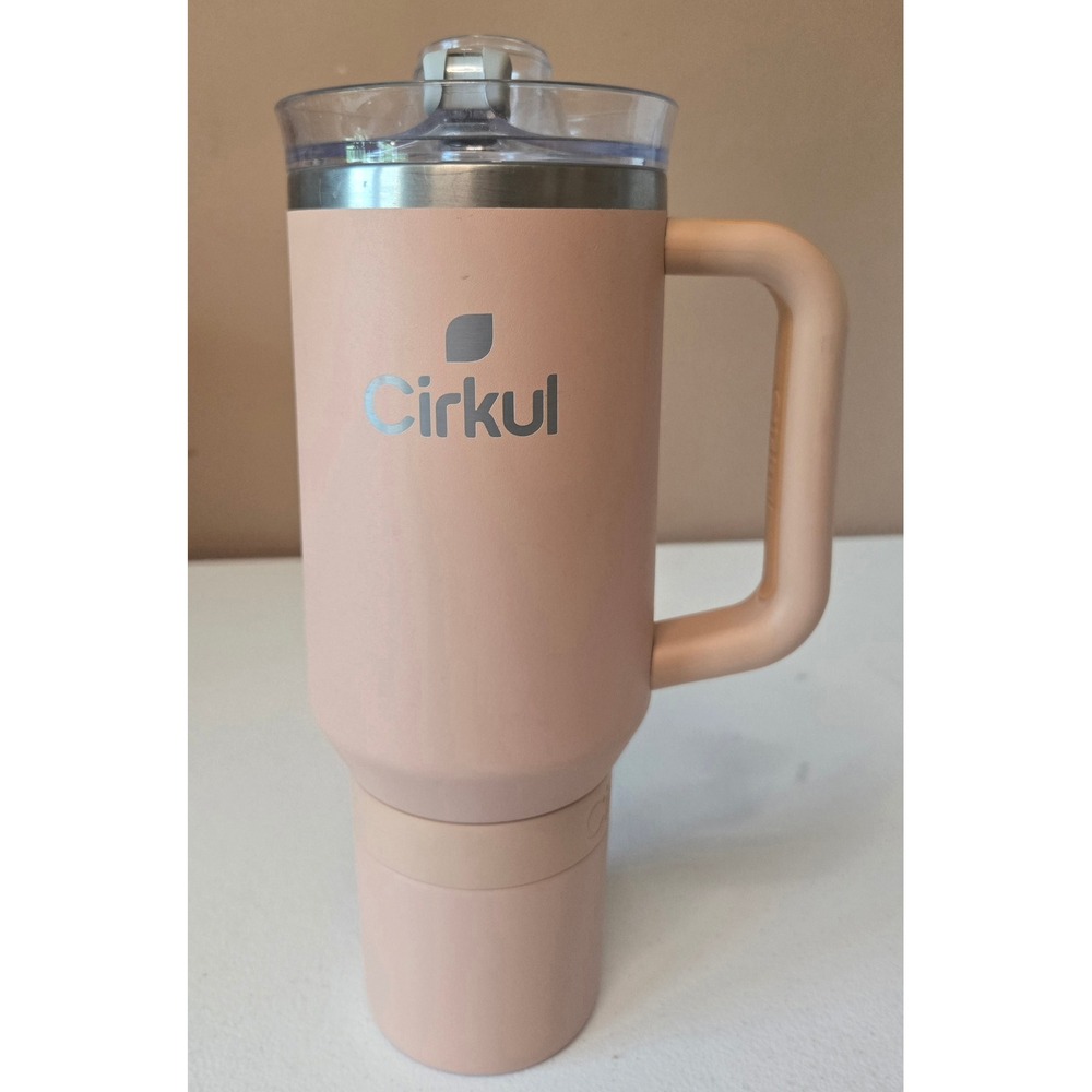 Cirkul All-Day StrawSip Tumbler 40oz Apricot Pink Insulated Stainless Steel Cup